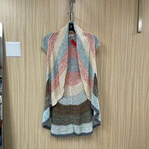 CAbi Cream Line Up Circle Vest Size Small